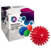 Masażery - PIŁECZKA Z WYPUSTKAMI, REHABILITACJA, ĆWICZENIA DŁONI I MASAŻ STÓP, 8 CM - miniaturka - grafika 1