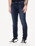 Spodnie męskie - Mustang Jeansy Vegas 1008948 Granatowy Slim Fit - miniaturka - grafika 1