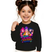 Bluzy dla dziewczynek - BLUZA DZIECIĘCA KPOP DEMON HUNTERS HUNTRIX 134-140 BAWEŁNIANA JAKOŚĆ - miniaturka - grafika 1