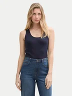 Koszulki i topy damskie - Tom Tailor Top 1045540 Granatowy Regular Fit - miniaturka - grafika 1