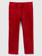 Spodenki dla niemowląt - Benetton Spodnie sztruksowe w kolorze czerwonym - miniaturka - grafika 1