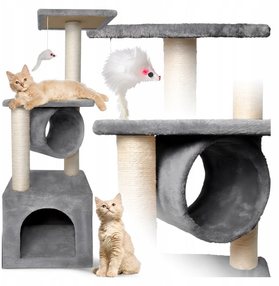 Hitbaits DRAPAK DLA KOTA 93X31X31CM jasnoszary KANZA