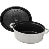 Garnki - Staub Garnek żeliwny owalny La Cocotte 4,2 L biała trufla 40501-415-0 - miniaturka - grafika 1