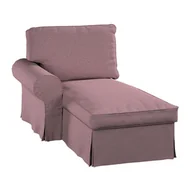 Pokrowce na meble - Pokrowiec na szezlong Ektorp lewy, DEKORIA, różowy z czarną nitką, 84x166x73 cm - miniaturka - grafika 1