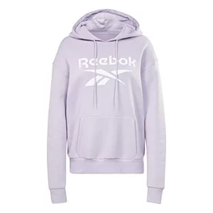 Reebok Damska bluza z kapturem z dużym logo, fioletowa Oasis, 2XL, Fioletowa Oasis, XXL - Bluzy damskie - miniaturka - grafika 1