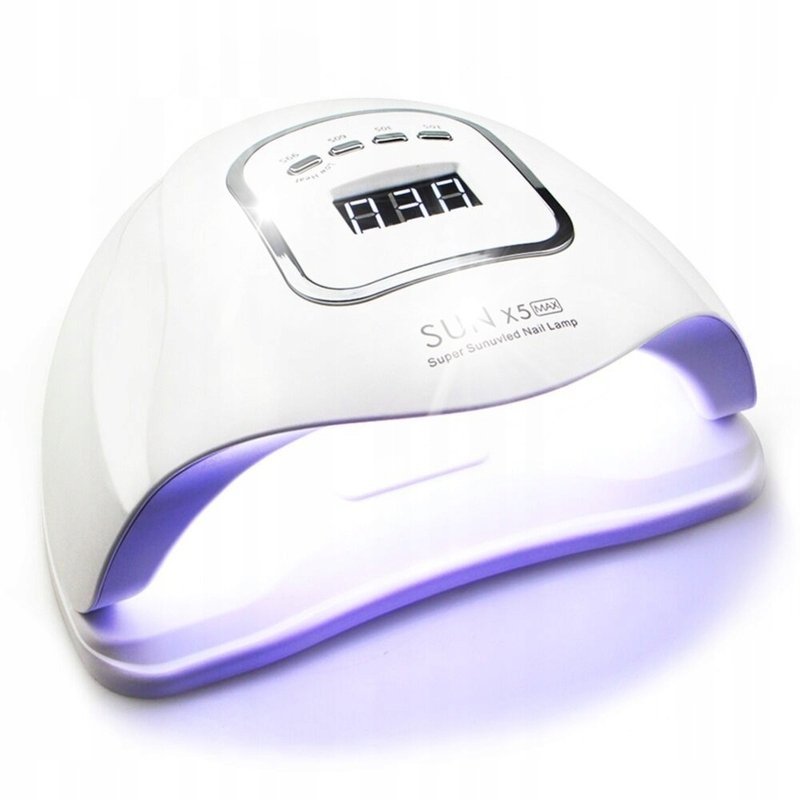 LAMPA DO PAZNOKCI UV LED do hybryd żeli duża moc 80W SUN X5 MAX z ekranem