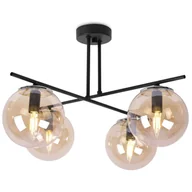 Lampy sufitowe - Lampa sufitowa wisząca Modena modern 4xE27 abażur kula miodowa/srebrna Light Home LH - miniaturka - grafika 1