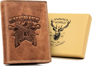 Always Wild Duży, Pionowy Portfel Męski Ze Skóry Naturalnej - Portfele - miniaturka - grafika 1