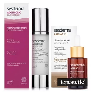 Sesderma Acglicolic Classic Forte + Azelac RU ZESTAW Krem / Żel nawilżający 50 ml + Serum liposomowe 30 ml - Zestawy kosmetyków damskich - miniaturka - grafika 1