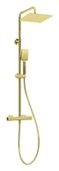 Zestawy prysznicowe - Deante Zestaw prysznicowy natynkowy termostatyczny z deszczownicą złoty NACZ4HT - miniaturka - grafika 1
