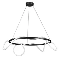 Lampy sufitowe - Lampa wisząca FANTASIA ROUND LED czarna 60 cm (Kolor Czarny) - miniaturka - grafika 1