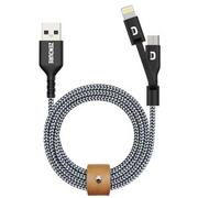 Kable USB - Zendure Zendure kabel USB 2-W-1 2m czarny - miniaturka - grafika 1