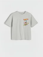 Koszulki dla chłopców - Reserved - T-shirt Hot Wheels - jasnoszary - miniaturka - grafika 1