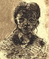 Plakaty - Galeria Plakatu, Plakat, Bust of A Girl, Paul Cézanne, 30x40 cm - miniaturka - grafika 1