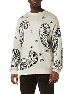 Trendyol Męska bluza z okrągłym dekoltem, gładka, oversize, beżowa, XL, BEŻOWY, XL - Bluzy męskie - miniaturka - grafika 1