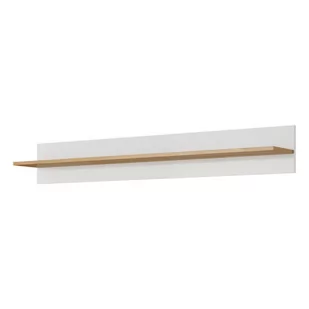 ARCO (J) PÓŁKA WISZĄCA 138CM - BIAŁY POŁYSK / DĄB GRANDSON - Półki do salonu - miniaturka - grafika 1