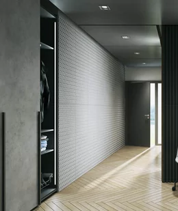 135x59,8 cm VT - PB53 (B0 biały złamany) BLACHA - Panel dekor 3D beton architektoniczny - Elewacje - miniaturka - grafika 1