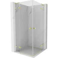 Kabiny prysznicowe - Mexen Lunar L Duo kabina prysznicowa uchylna 115 x 115 cm, transparent, złota szczotkowana - 834L-115L-115P-55-00 - miniaturka - grafika 1
