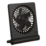 Wentylatory - Wentylator stołowy, mały wentylator USB, mocny i cichy, 3 regulowane prędkości, czarny - miniaturka - grafika 1
