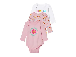 Lupilu Body niemowlęce z czystej bawełny organicznej 3 sztuki wzorzysty różowy/biały 74/80 - Body dla niemowląt Lupilu Body niemowlęce z czystej bawełny organicznej 3 sztuki wzorzysty różowy/biały 74/80 - Body dla niemowląt - miniaturka - grafika 1