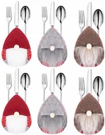 Ozdoby bożonarodzeniowe - Kieszonka na sztućce 6szt. świąteczne etui, skrzaty ozdoba świąteczna - miniaturka - grafika 1