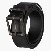 Paski - Pasek Męski BIG STAR Skórzany Pas Do Spodni Czarny KK675113 Czarny 110 - miniaturka - grafika 1