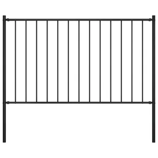 vidaxl Panel ogrodzeniowy ze słupkami, kryta proszkowo stal, 1,7x1,25m - Ogrodzenia - miniaturka - grafika 2