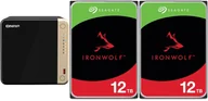 Serwery plików NAS i macierze dyskowe - Serwer plików Qnap TS-464-8G + 2x Seagate IronWolf 12TB ST12000VN0008 - miniaturka - grafika 1
