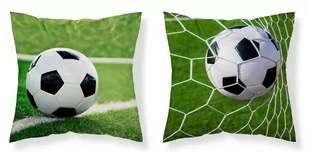 Detexpol Poszewka 40x40 bawełniana piłka bramka MF006_20220409081100 - Poszewki na poduszki - miniaturka - grafika 1