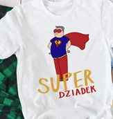Koszulki męskie - KOSZULKA DLA DZIADKA SUPER DZIADEK Z SUPERDZIADKIEM - miniaturka - grafika 1