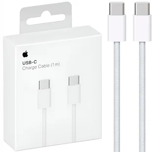 ORYGINALNY Kabel Nylonowy do ładowania Apple 1 m USBC-USBC do iPhone 15 16 - Kable USB - miniaturka - grafika 1