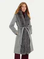 Płaszcze damskie - Marciano Guess Płaszcz wełniany 4BGL09 9957Z Szary Regular Fit - miniaturka - grafika 1