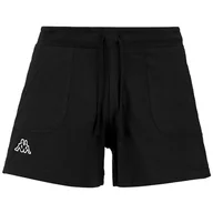 Spodenki damskie - Kappa - Szorty sportowe, damskie, bawełna, siłownia, model: logo Caber - miniaturka - grafika 1