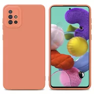 Etui i futerały do telefonów - Pokrowiec Etui Do Samsung Galaxy A51 4G / M40s w FLUID JASNY POMARAŃCZOWY TPU Silikonowe Obudowa Ochronny Case Cover Cadorabo - miniaturka - grafika 1