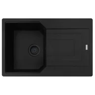 Zlewozmywaki - Franke Urban UBG 611-78 GSC Zlewozmywak granitowy jednokomorowy 78x50 cm czarny mat 114.0697.752 - miniaturka - grafika 1