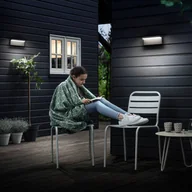 Lampy ogrodowe - Philips Kinkiet zewnętrzny LED Bustan UE, czarny, aluminium, nowoczesny - miniaturka - grafika 1