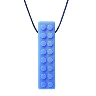 Gryzaki dla dzieci - ARK BRICK STICK Gryzak Terapeutyczny Naszyjnik w kształcie Klocka Niebieski - Twardy - miniaturka - grafika 1