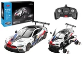 Zabawki zdalnie sterowane - Klocki Konstrukcyjne Auto Rastar RC 1:18 BMW M8 GTE Białe 66 Elementów Rastar - miniaturka - grafika 1