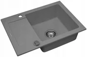 Zlewozmywaki - Pyramis Sparta 59x44 1B 1D karbon 70073801 - miniaturka - grafika 1