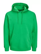 Bluzy męskie - JACK & JONES Męska bluza z kapturem Jorbrink Sweat Hood, zielony (Island Green/Fit: cropped Box/szczotkowany, XL - miniaturka - grafika 1