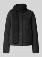 Płaszcze męskie - Kurtka wełniana z szalem model ‘Maria Loisa’ - miniaturka - grafika 1