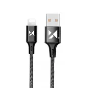 Kable USB - Wozinsky kabel przewód USB - Lightning 2,4A 1m czarny WUC-L1B - miniaturka - grafika 1