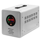 Zasilacze awaryjne UPS - QOLTEC ZASILACZ AWARYJNY PURE SINE WAVE UPS | 500VA | 350W | STAŁA FAZA | SZARY - miniaturka - grafika 1
