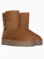 Botki damskie - Blackfield Botki zimowe "Opinaca" w kolorze jasnobrązowym - miniaturka - grafika 1