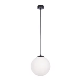 Kaja ALFRED OLSZEWSKI Czarna lampa wisząca z dużym mlecznym kloszem 30 cm K-4922 z serii SAVOY - Lampy sufitowe - miniaturka - grafika 1