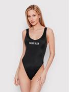 Stroje kąpielowe - Calvin Klein Swimwear Strój kąpielowy Scoop KW0KW01599 Czarny - miniaturka - grafika 1