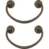 Zawiasy, okucia i inne akcesoria - Uchwyty meblowe - do szuflad, szafek - stop cynku - 2 sztuki - 85 mm - złote - miniaturka - grafika 1