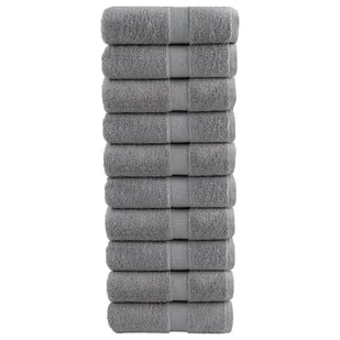 vidaXL Ręczniczki premium SOLUND 10 szt., szare, 30x30 cm, 600 g/cm² - Ręczniki - miniaturka - grafika 1