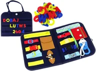 Kolorowanki, wyklejanki - Walizka Tablica Manipulacyjna Sensoryczna Dla Malucha Import LEANToys - miniaturka - grafika 1