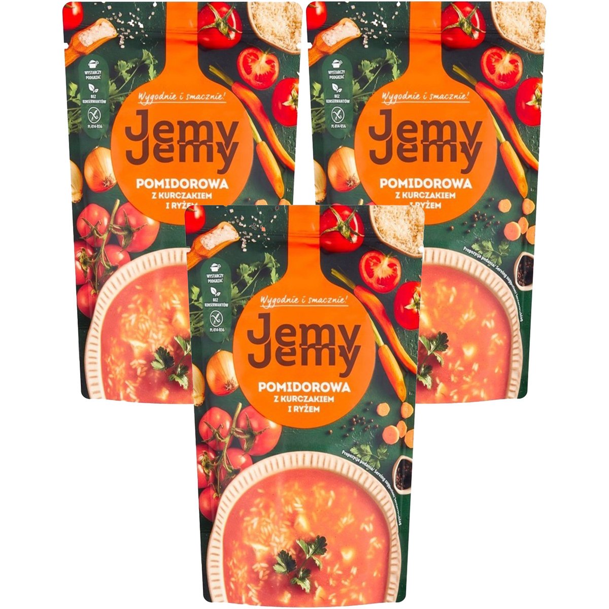 JemyJemy Pomidorowa z kurczakiem i ryżem 450 g x 3 sztuki